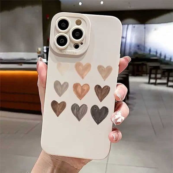 IPhone 15 phone case iPhone 14 Pro Max phone case heart-shaped pattern graphic printing phone case iPhone 13 12 11 XS XR X 7 8 Plus cover M240902