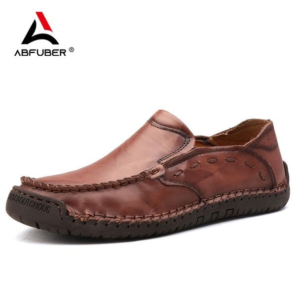 Classic Comfortable Men Casual Shoes Loafers Men Shoes Quality Split Leather Shoes Men Flats Hot Sale Moccasins Shoes Plus Size