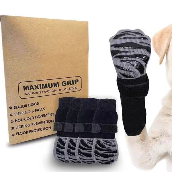 Dog Apparel DOK TigerToes High quality non-slip dog Four pack Pet soc for hardwood ors prevent pets from slipping and protect pet PAWS