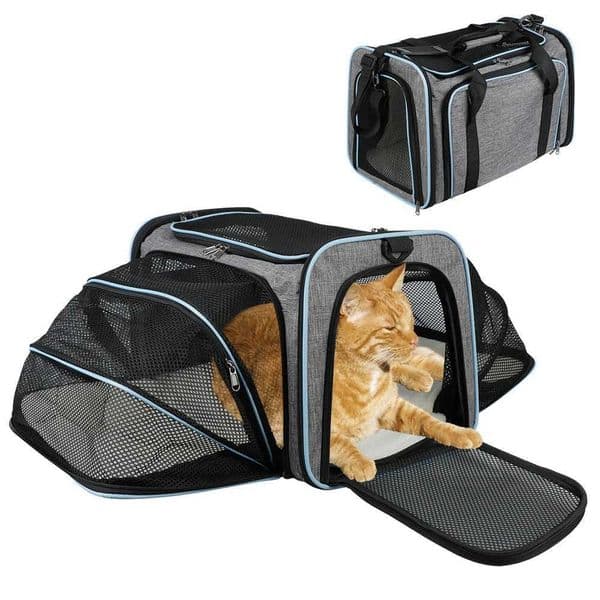 Cat travel bag soft dog carrier dog ventilation transport bag portable pet carrier bag foldable pet supplies W240906