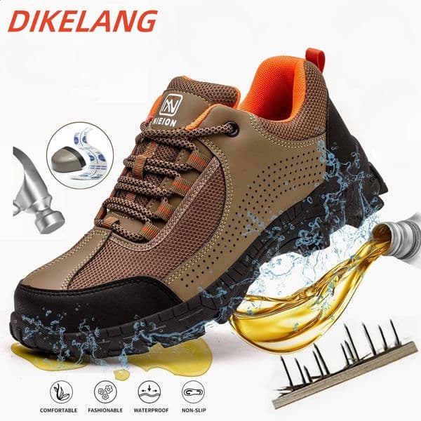 Men Safety for Industrial Anti Puncture Work Steel Toe Working Shoes with Protectio 7e6e