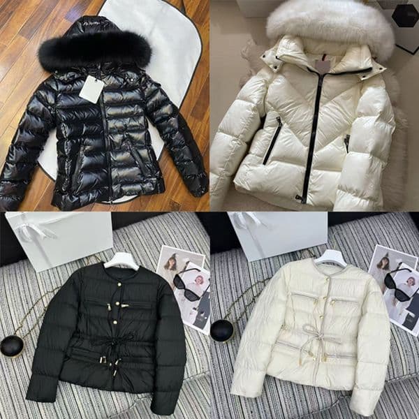 Designer Hoodie Womens Fox Fur Collar Coat Embroidery 3D Logo Jacket Slim Fashion Down jacket Classic Puffer jackets