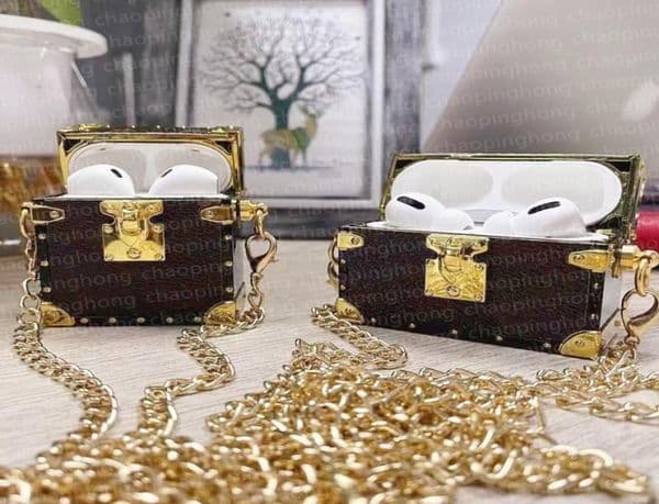 For Airpods 3 Generation Case Fashion Designer AirPods Cases Earphone Package High Quality Case Key Chain Air Pods 3 Pro 2nd