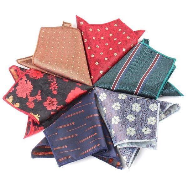 New Floral Pocket Square For Men Chest Towel Wedding kerchief Gentlemen Striped Hankies Mens Handkerchief Striped Pocket TowelX240921