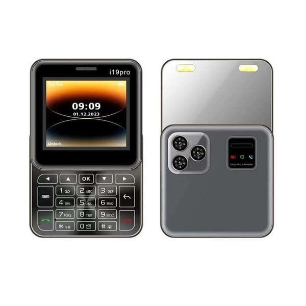 New i19 Pro Square Slide Mini Mobile Phone 2.4inch Dual SIM 2G GSM Camera FM Bluetooth Unlocked Button Feature Cell phone