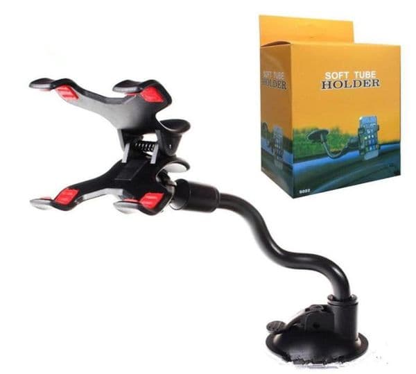 For iPhone 66s Double Clip Car Mount EasyToUse Universal Long Armneck 360°Rotation Windshield Phone Holder for Cell Phones R552786