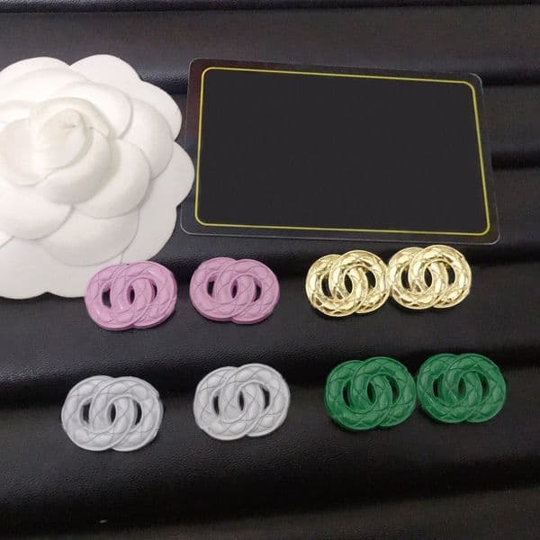 Gold Plated Classic Multi color High Quality Stud New Design Wedding Party Jewelry Fashion Love Earrings wholesale