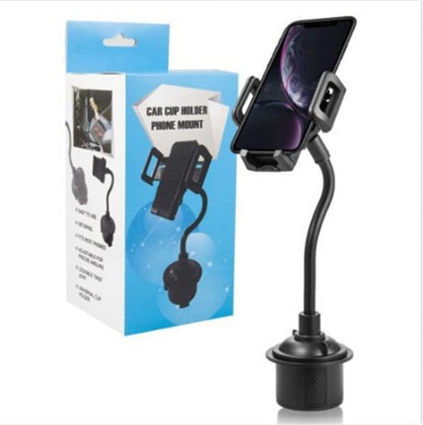 Weathertech Cup Holder Universal Cell Phone Mount 2in1 Car Cradles Adjustable Gooseneck Holder Compatible for Android Samsung iP55