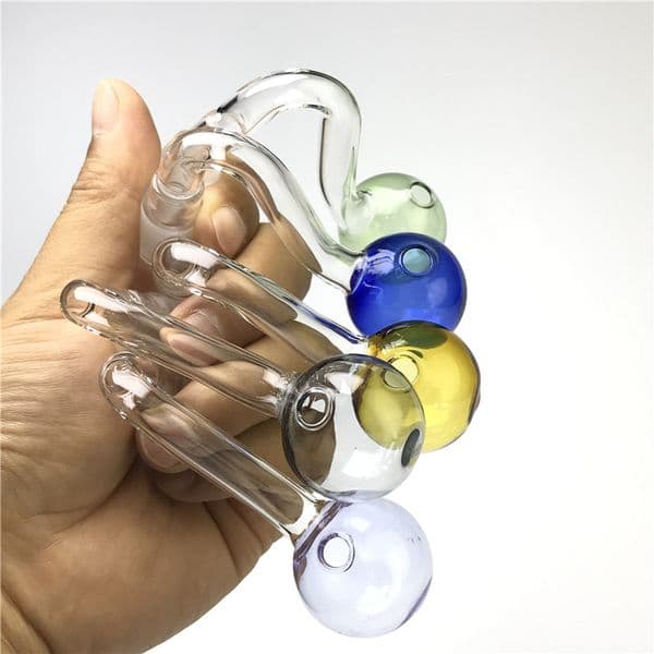 Colorful 10mm 14mm 18mm Glass Oil Burner Pipe with Thick Pyrex Colored 30mm Big Ball Bowl Smoking Water Bong Pipes