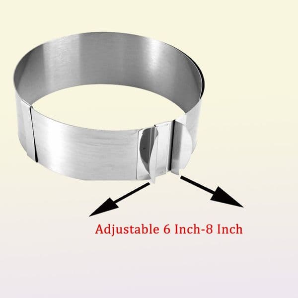 WBBOOMING Adjustable Mousse Ring 3D Round Cake Molds Stainless Steel Baking Kitchen Dessert Decorating Tools 3 Sizes 21