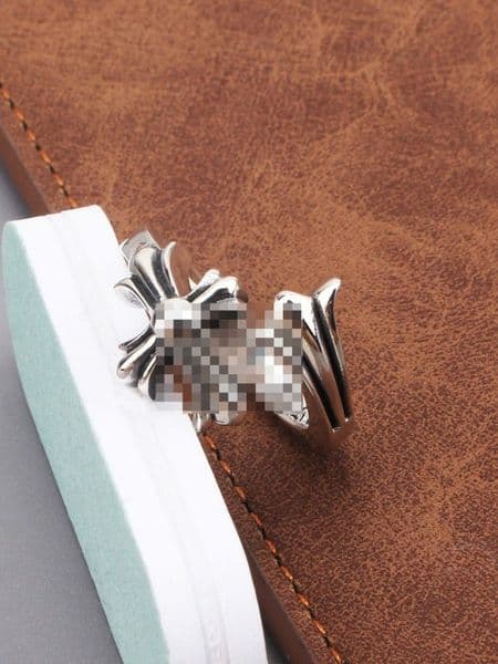 Retro Court Cross Open Ring Men's and Women's Personality Fashion Index Finger Ring Couple Ring