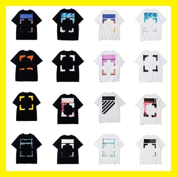 Designer ofWhite Men's T-shirt Street Hip Hop Trendy Printing Luxury Women's T-shirt Pure Cotton Breathable Sweat-absorbing Couple Street Clothing tees