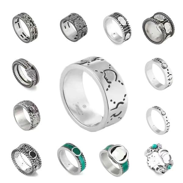 New With Side Stones Ring Silver Plated Ring Fashion Designer Rings for Mens and Women Rings Fashion Jewelry Supply