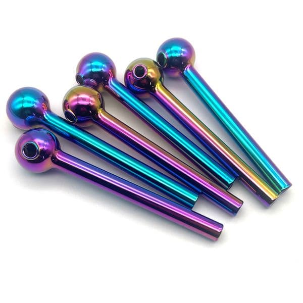 Nano Plating Glass Oil Burner Pipe Colorful Quality Great Tube Nail Tips Tobcco Bongs Water Pipes