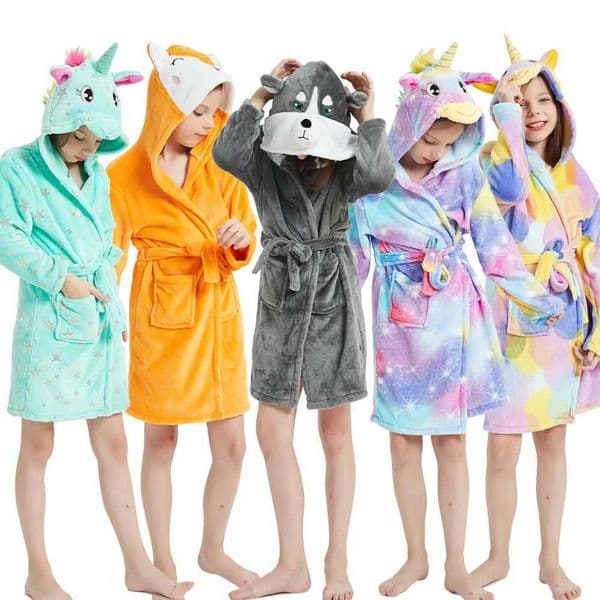 New autumn and winter childrens pajamas bathroom childrens warm pajamas girls flannel pajamas baby girls animal pajamasW240727