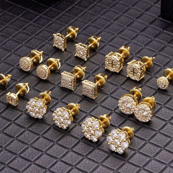 2025 Designer Ladies' Festival Earrings Top Men's 10K Plated Sier Pin VVS Moissanite Real Gold Earrings Jewelry Fashion Gifts