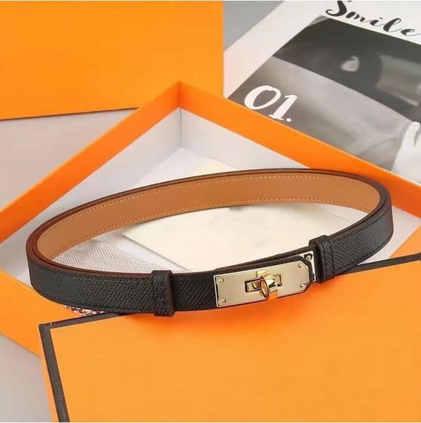 2025 Designer thin leather belts for women designer men ceinture e soft small buckle ladies belt 18mm width fashionable brown black with BOX OOTD