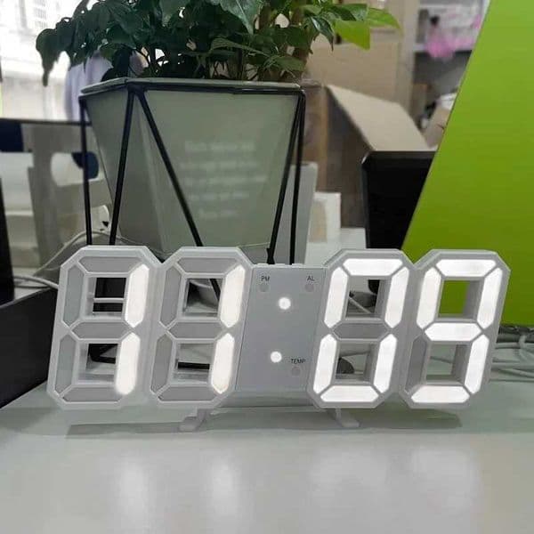 3D Simple Digital Clock Desktop Decoration Living Room Bedroom Study Wall Clock LED Digital Clock W240806