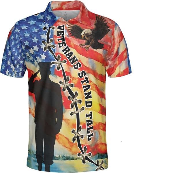 Fashion Mens Polo shirt Veteran for Men - US Soldiers Quick Dry Short Sleeve Polo Shirts Series Polos shirts tshirt Casual tops summer clothes Short sleeve