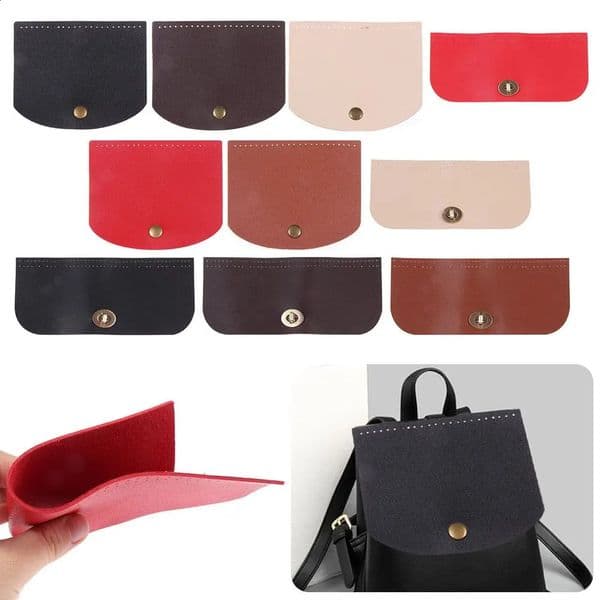 Bag Parts Bag Accessories DIY Flap Material Bag Flap Cover PU leather for Knitted Bag 240809