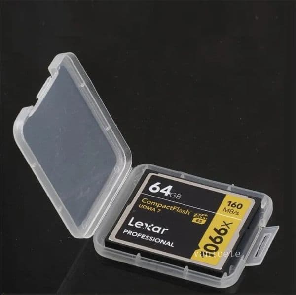 Protection Case Card Container Memory Card Boxes CF Cards Tool Plastic Transparent Storage Box Mini CF Card Easy To Carry BoxesZC525 LL