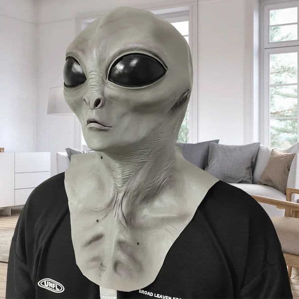 New Alien Mask Reality Halloween Full Head Latex Monster Mask Carnival Horror Role Playing Props Fun and Interesting Costumes W240809