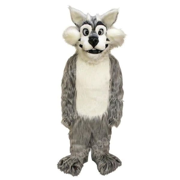 High Quality Wild Wolf Mascot Costumes Cartoon Carnival Hallowen Unisex Fancy Games Outfit Outdoor Advertising Outfit Suit