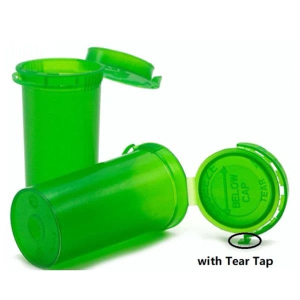 wholesale 2024 New Pop Top Squeeze Bottles: 30 Dram Empty Dry Herb Stash Jar Case Container (Acrylic Plastic, Clear) LL