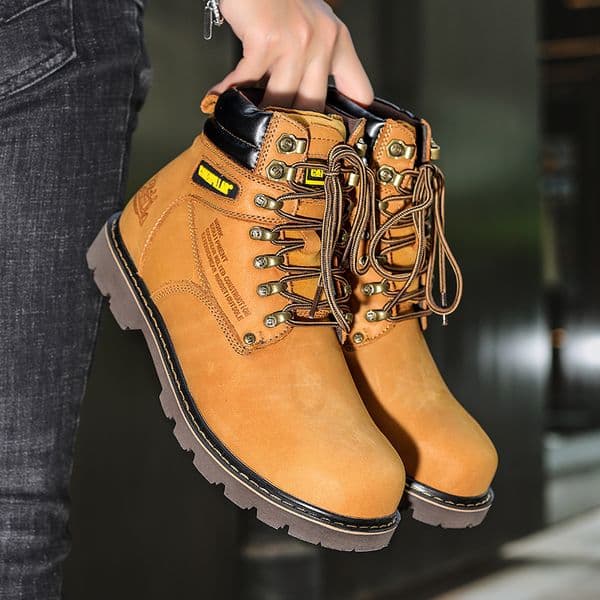 50 Off 2025 New Shoes Sneakers Genuine Leather For Boots Winter Designer Mens Work Male Steel Toe Safety Industrial 241118