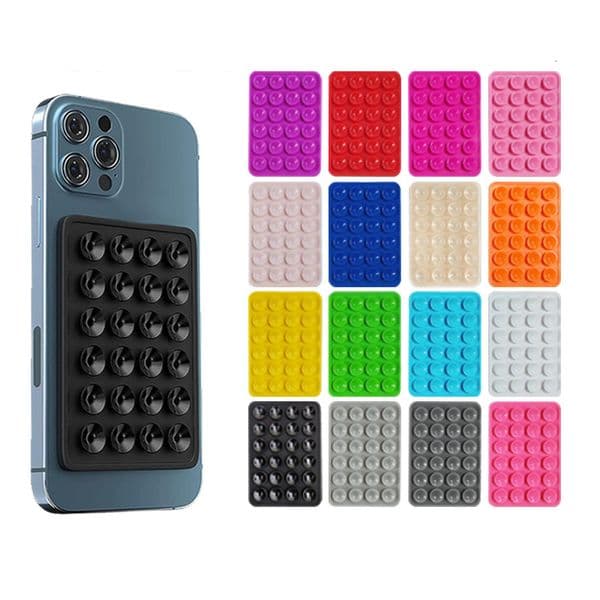3M Adhesive Silicone Rubber Sucker Pad Suction Cup Mount Silicon Accessory For Phone Case iPhone Hands-Free Fidget Toy Mirror Shower Phone Holder Videos Selfies
