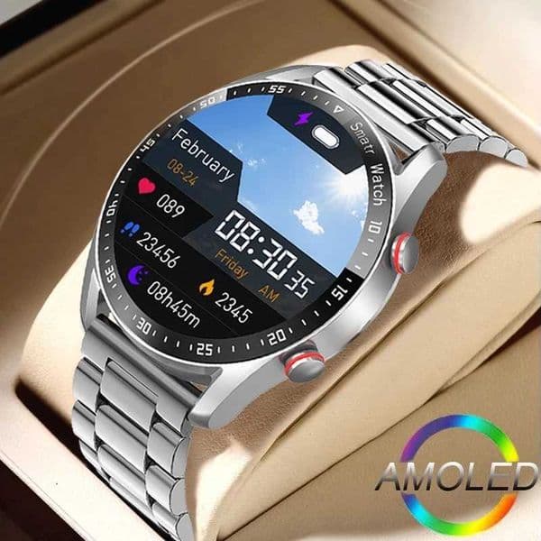 ECG+PPG Call Laser Health Blood Pressure Fiess Watch Mens Sports Waterproof Smart Watch+Box B240820