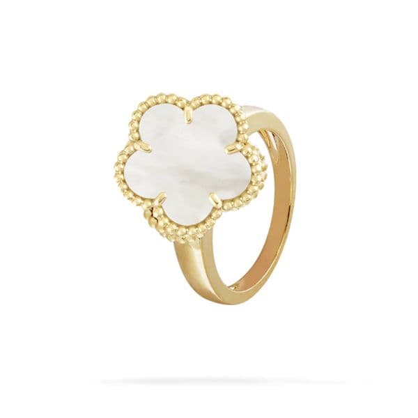 2027high-quality designer ladies fashion women gem mother of pearls ring Jewelry Temperament Versatile rings Optional Gift Box size 5-9 very nice