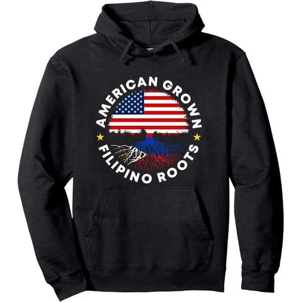 Hoodie For Mens Womens American Grown Filipino Roots Philippine US Flag Tree Pinoy Pullover Graphic Hoodies Sweatshirt Long Sleeve Free shipping