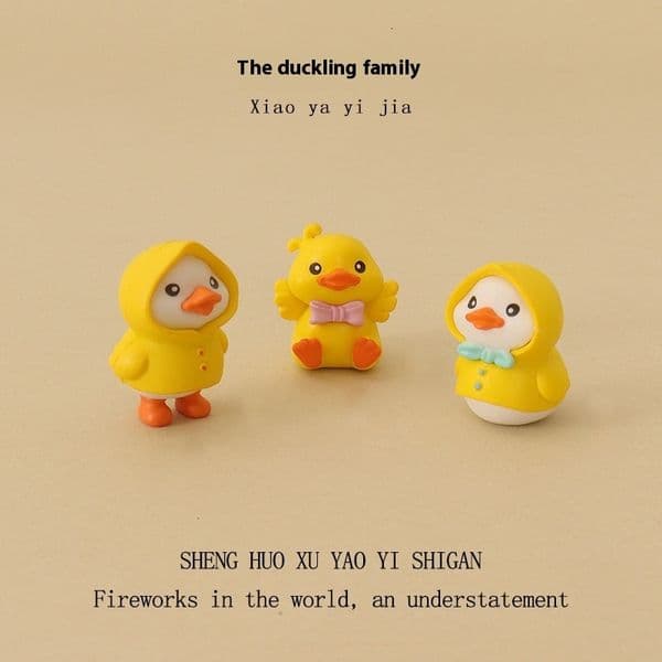 Charming Cartoon Duckling Made of Natural Moss Perfect for Desk and Room Accents