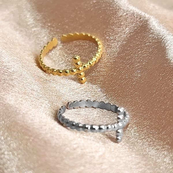 Fashionable temperament titanium steel ring, female trend, niche design sense, cross simple opening stainless steel ring