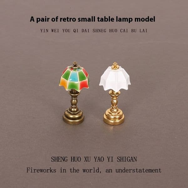 Charming Little Metal Crafted Desk Lamps - Ideal Accessory for Model Homes and Office Cubicles