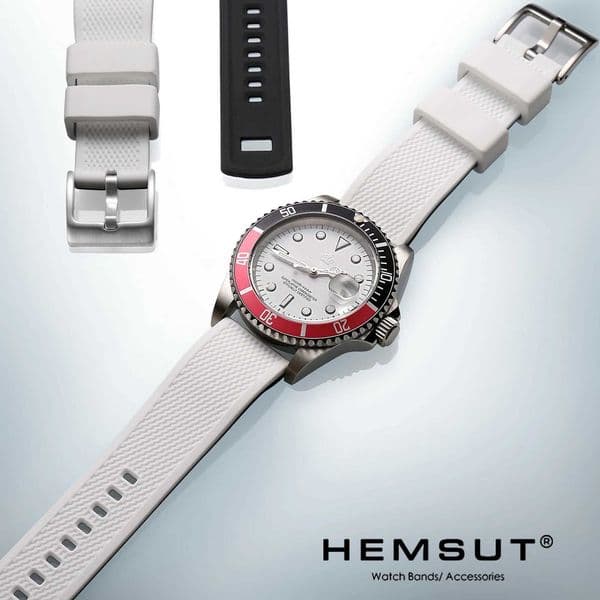 Hemsut Silicone Smart Watch Bands 18mm 20mm 22mm Quick Release Rubber Watch Strap for Man Women Soft Replacement Z240824