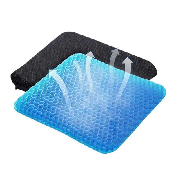 Gel seat cushion anti slip pillow back support Sciatica Coccyx pain relief home office car lower back support memory foam seat W240819