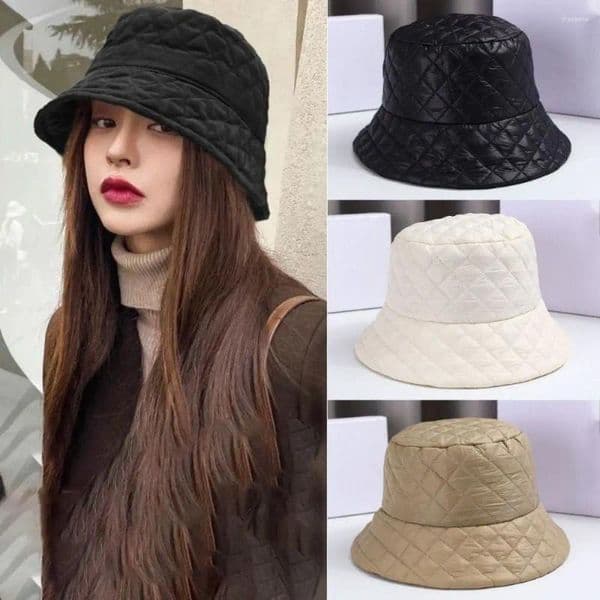 Berets Sweet Waffle Fisherman Hat Warmth Solid Color Basin Cold Resistance Ultra Light Bucket Hats Outdoor Hiking