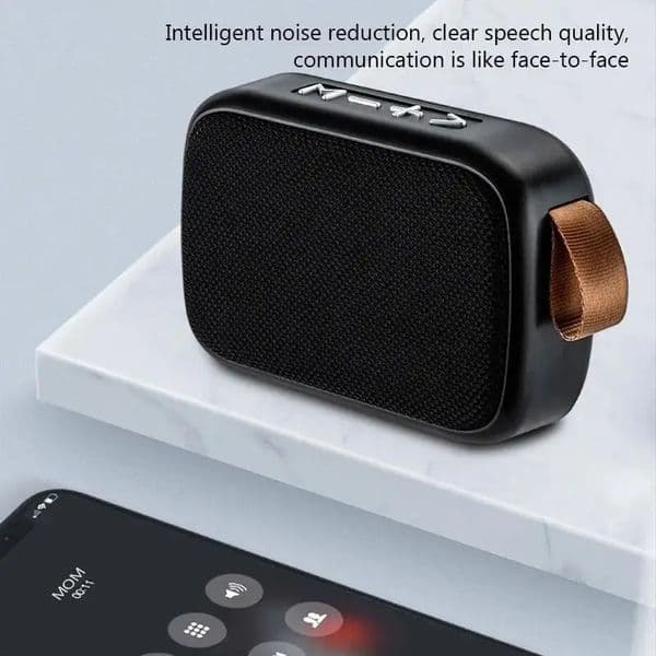 Compact HI-FI Wireless Soundbar - Bluetooth 5.0 Fabric Speaker with TF Card Compatibility & Integrated FM Radio