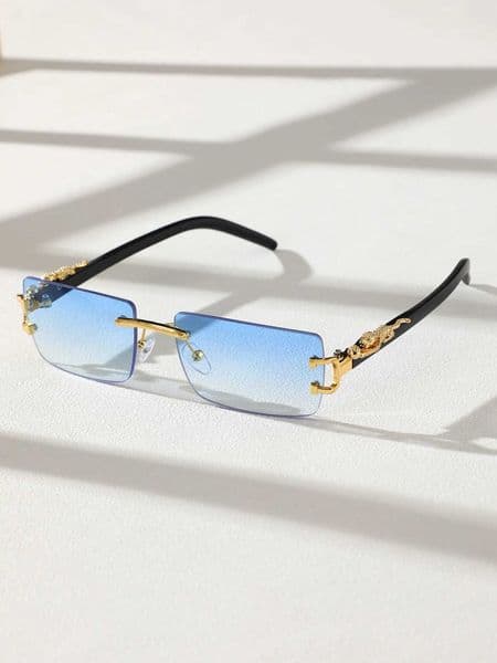 1/2 PCS Fashionable Trendy Frameless Rectangar Personali Sunes For Daily Life X250609