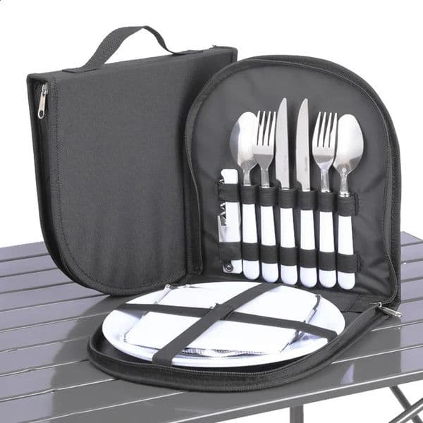 Outdoor camping cutlery bag Oxford cloth picnic folding portable barbecue does not include 240828