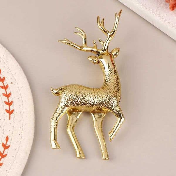 1 Golden Deer Statue Reindeer Statue Plastic Elk Sculpture Living Room Luxury Home Decoration Desktop Decoration W240828