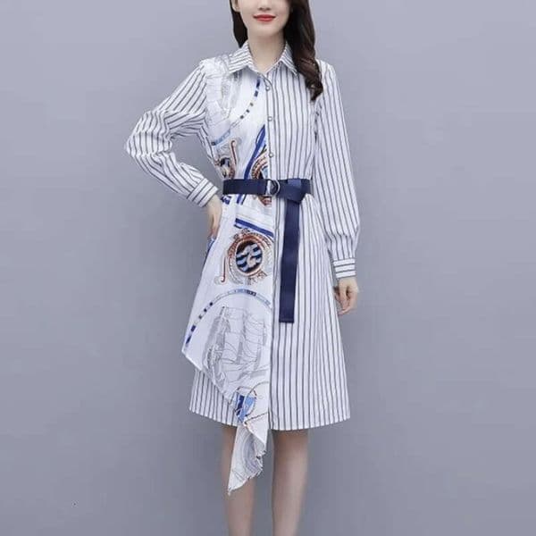 Shirt Female Dress Korean Style Women's Long Sleeve Dresses A e Outfits Vintage G Elegant and Pretty Trendy Loose On Sales X