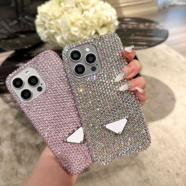 Cell Phone Cases Designer Diamand Phone Case Phone Cases For Iphone 16 17 15 pro max 14pro 13 Iphone12 Luxury Fashion Womens Mobile Iphone Shockproof Cases