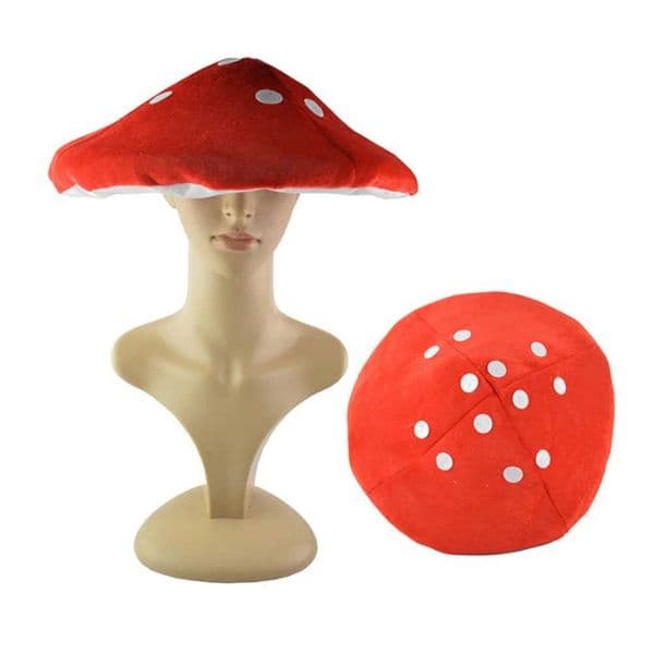 Mushroom clothing hat Plush clothing hat Childrens mushroom party supplies accessories (white and red) W240830