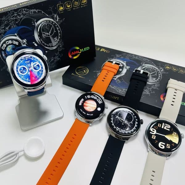 Z93 Pro Smart Watch Finger Sensor Round AMOLED Screen Heart Rate Compass Bluetooth Calls Pedometer Music Wooden Fish Outdoor Smartwatch Men Sports Bracelet