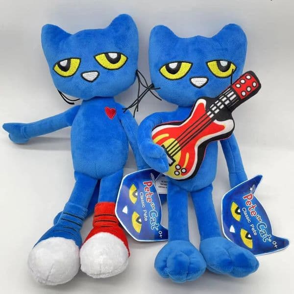 28cm Cute Animal Pete The plush Toy Cartoon Blue Cat Stuffed Dolls Gifts For Child
