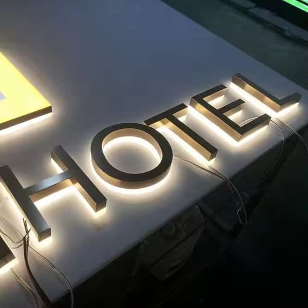 Customized led outdoor store sign illuminated 3d logo