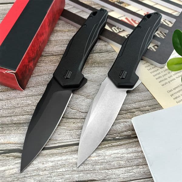 Excellent 2041 Monitor Flipper Folding Knife Drop Point Blade Nylon Wave Fibre Handle Outdoors Tactical Pocket Knives Camping Hunting Survival Tools 1660 9000 7550